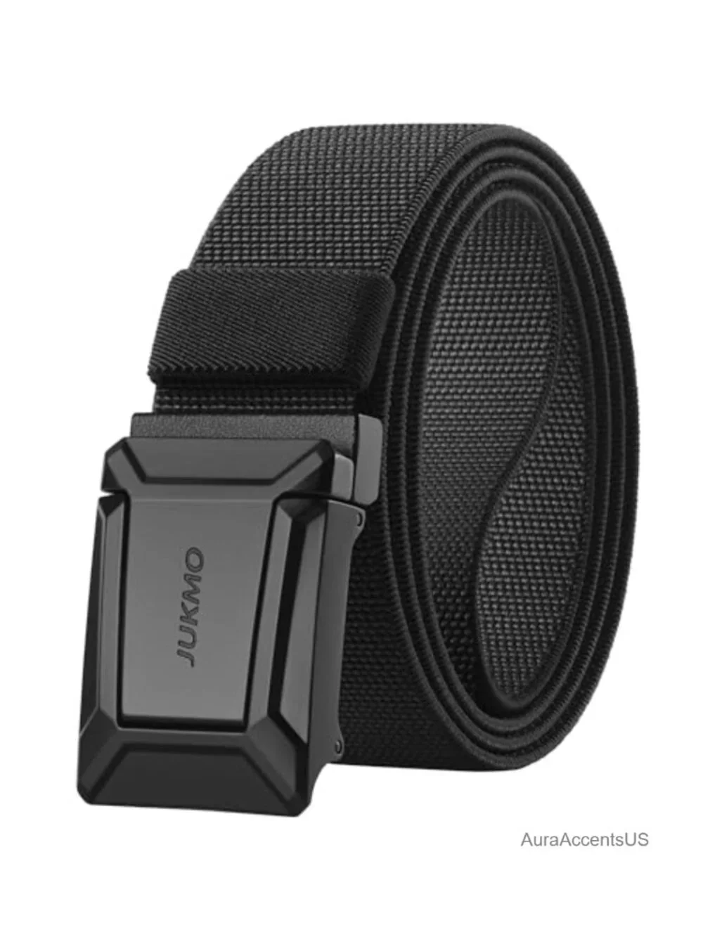 Men's Quick Release Tactical Belt, Stretch Nylon Web with Ratchet Buckle